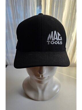 Black MAC TOOLS Baseball cap featuring Yupoong Flexfit Technology